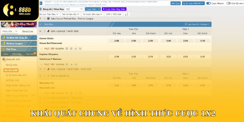 Khái quát chung về hình thức cược 1x2