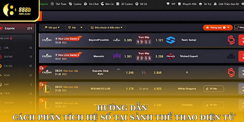 Hướng dẫn cách phân tích hệ số tại sảnh game